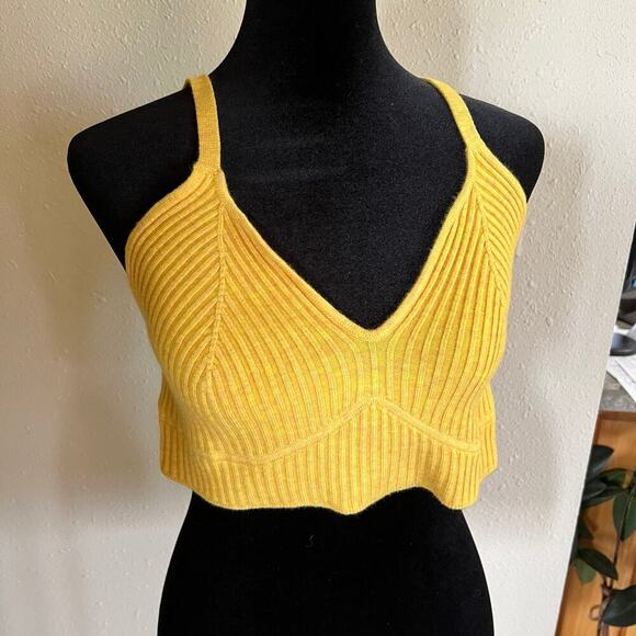 wild fable Tops - Wild Fable bra-like knit top, yellow, women's size XL